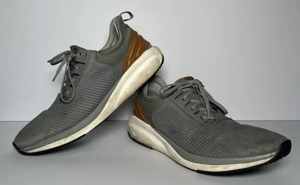 TR1 LUXE MEN'S SHOES SIZE 10 M GRAY NUBUCK LACE UP Johnston & Murphy